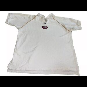 SF 49ers Mens Adidas Polo Collared Shirt White San Francisco Size XL